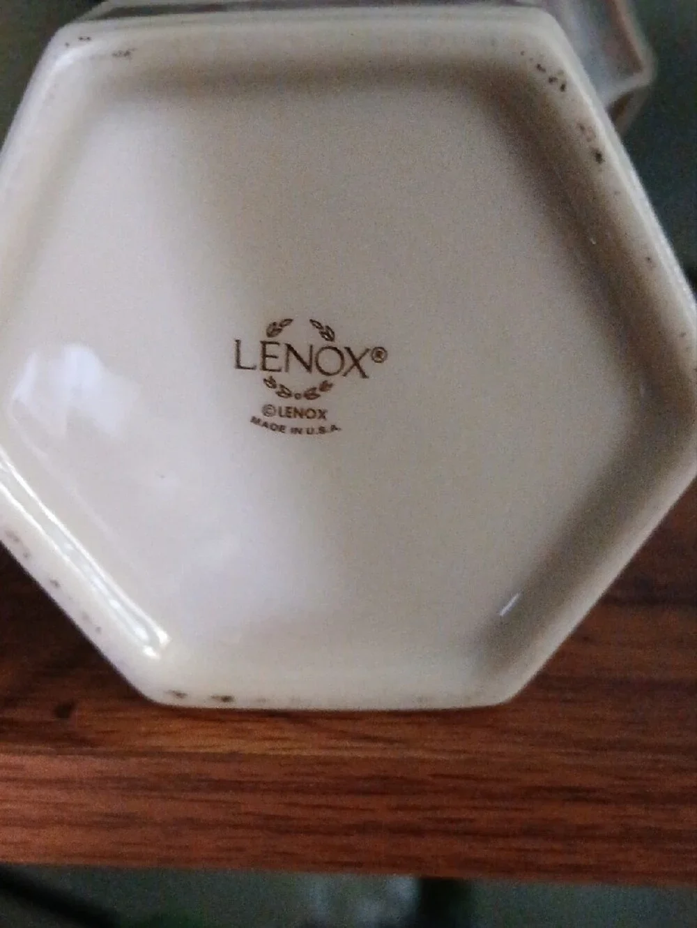 Lenox White Porcelain Vase with Multicolor Floral Band